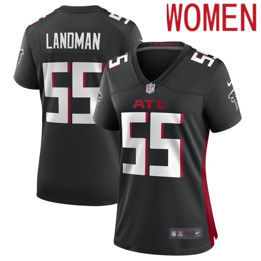 Women Atlanta Falcons 55 Nate Landman Nike Black Game Player NFL Jersey
